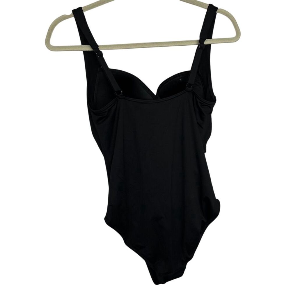 Bond-eye Women's Black One Piece Swimsuit Size 10 D/DD Front Twist Slimming - Picture 3 of 10